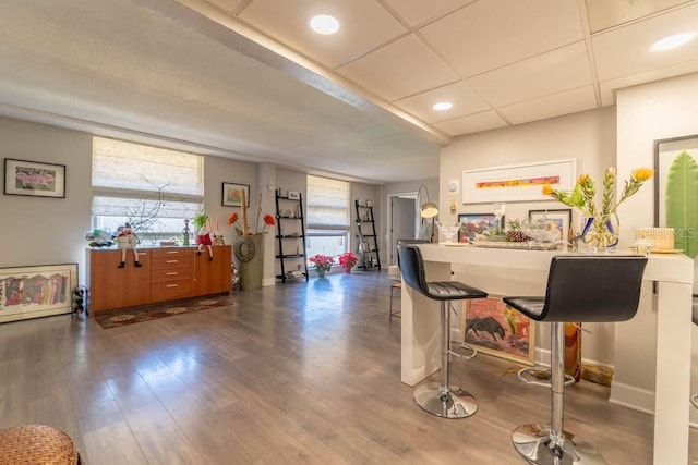 151 E Washington St Unit 201, Orlando, FL 32801 - bar area with wood finished floors and recessed lighting