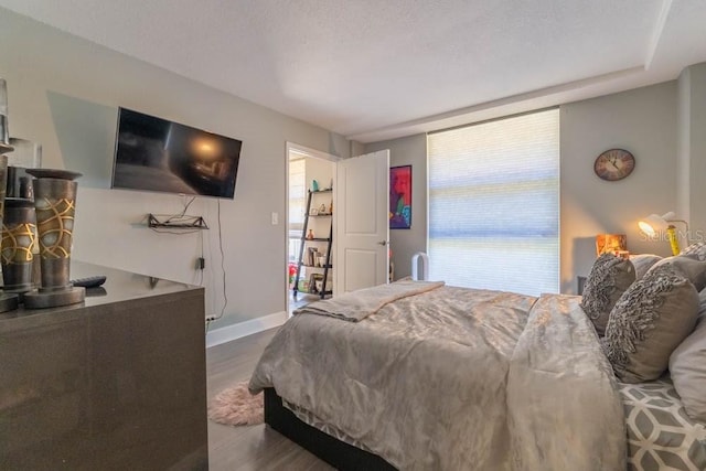 bedroom featuring wood-type flooring