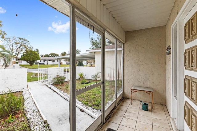 view of sunroom