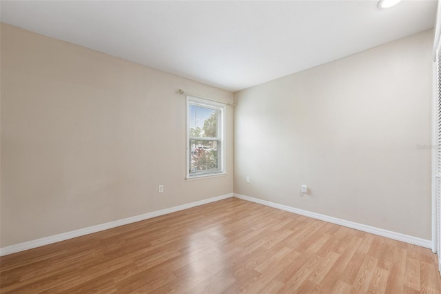 empty room featuring light hardwood / wood-style flooring