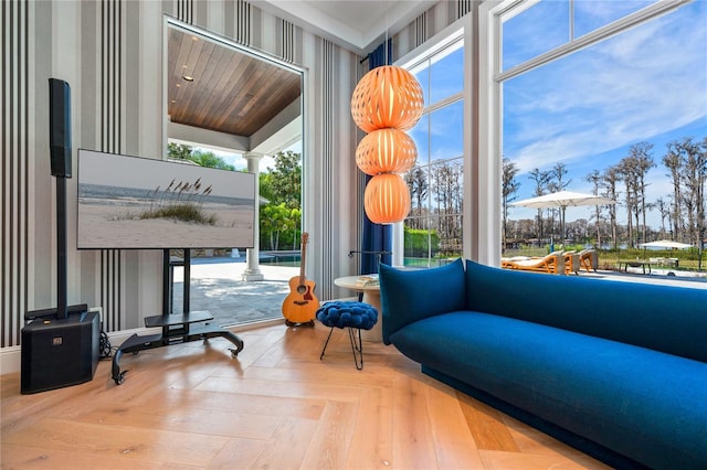 view of sunroom