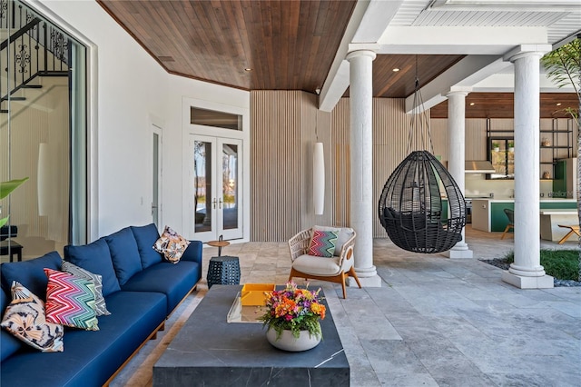 view of patio / terrace with an outdoor hangout area