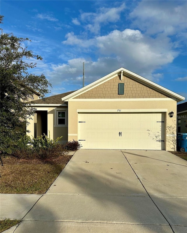 view of front of house featuring a garage