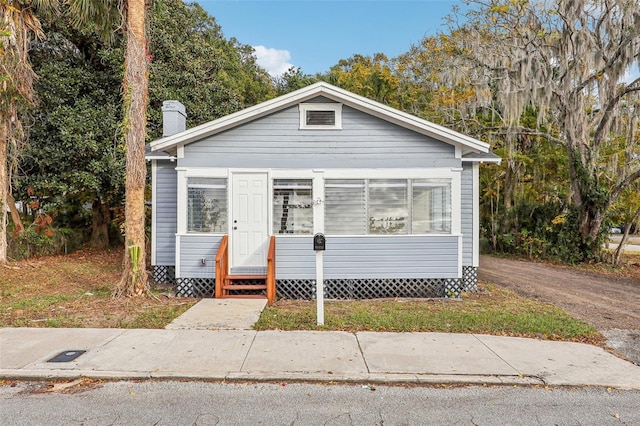 view of bungalow-style house