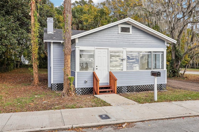 view of bungalow-style home