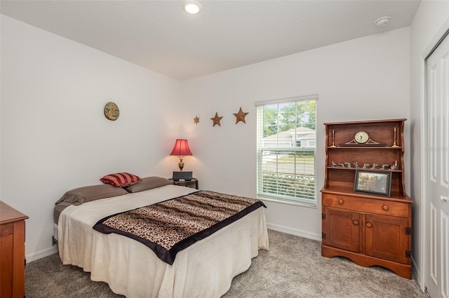 view of carpeted bedroom