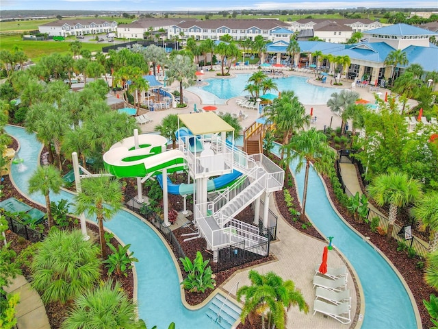 4190 Lana Ave, Davenport, FL 33897 - aerial view of residential area featuring a pool area