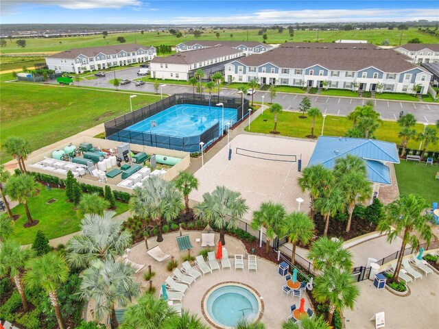 4190 Lana Ave, Davenport, FL 33897 - aerial perspective of suburban area featuring a pool area