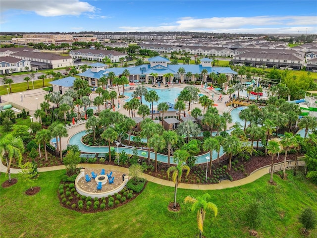 4190 Lana Ave, Davenport, FL 33897 - aerial view of residential area featuring a pool