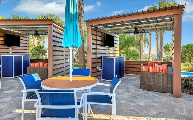 4190 Lana Ave, Davenport, FL 33897 - view of patio with outdoor dining area and a pergola