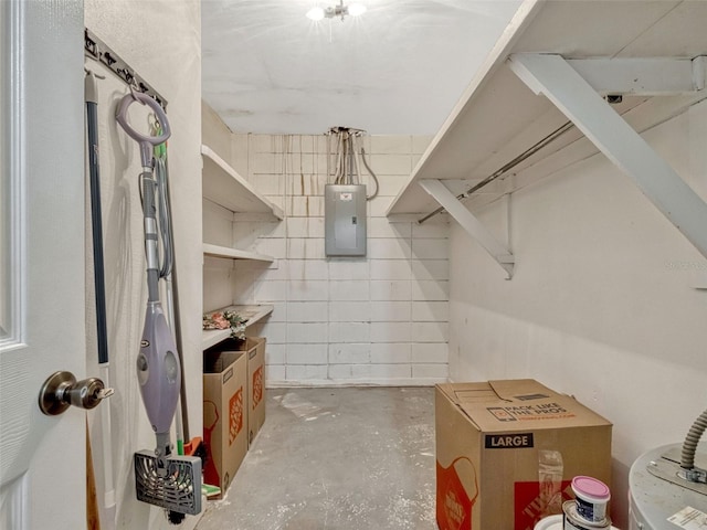 storage area with electric panel