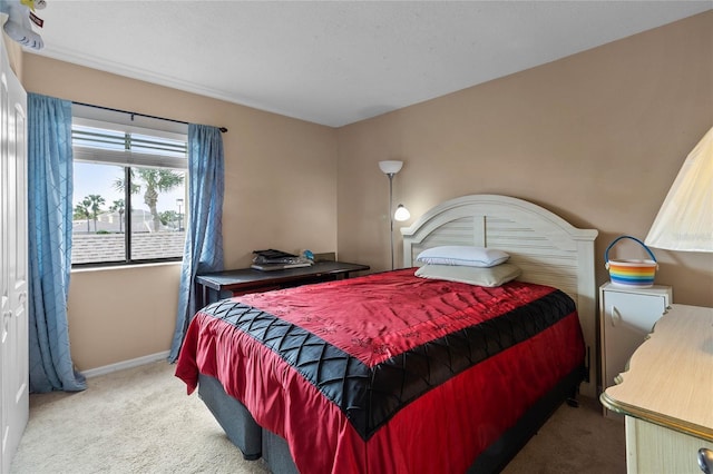 view of carpeted bedroom