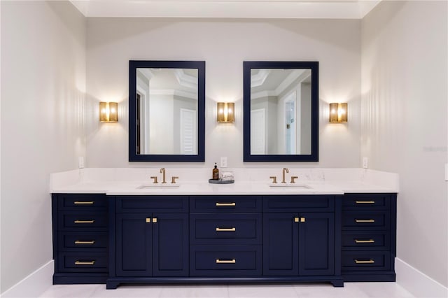 2260 Mulbry Dr, Winter Park, FL 32789 - full bathroom featuring double vanity and baseboards