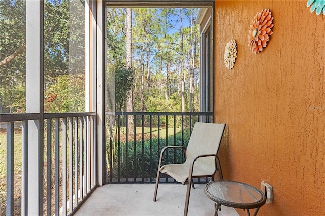 view of sunroom