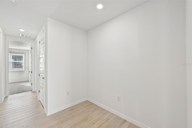 empty room featuring light hardwood / wood-style flooring