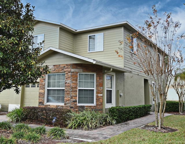 view of front of house featuring a garage