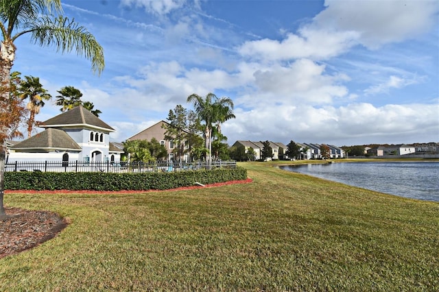 exterior space featuring a water view