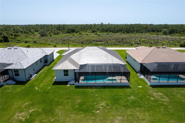 243 Rotonda Blvd S, Rotonda West, FL 33947 - view from above of property with a pool area