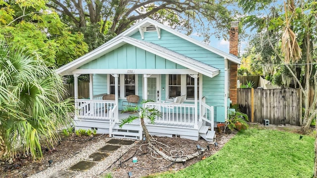 view of front of home with a porch