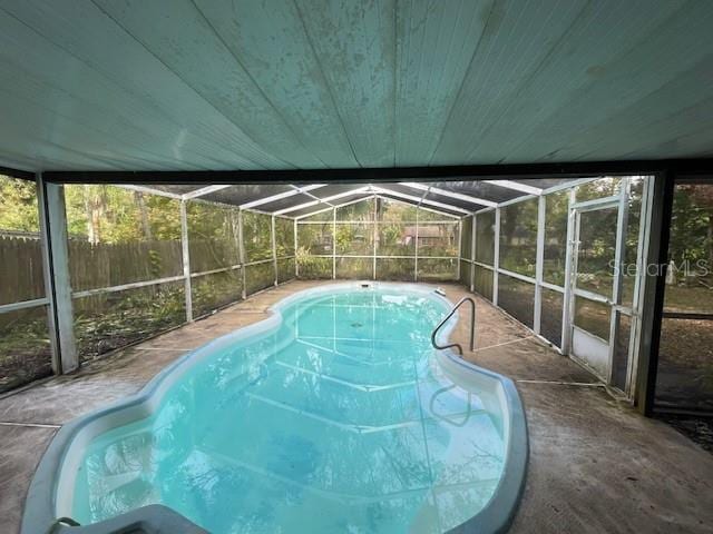 view of pool featuring a patio area