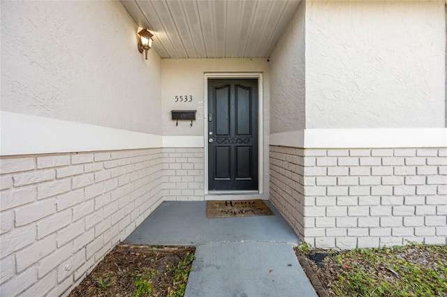 view of doorway to property