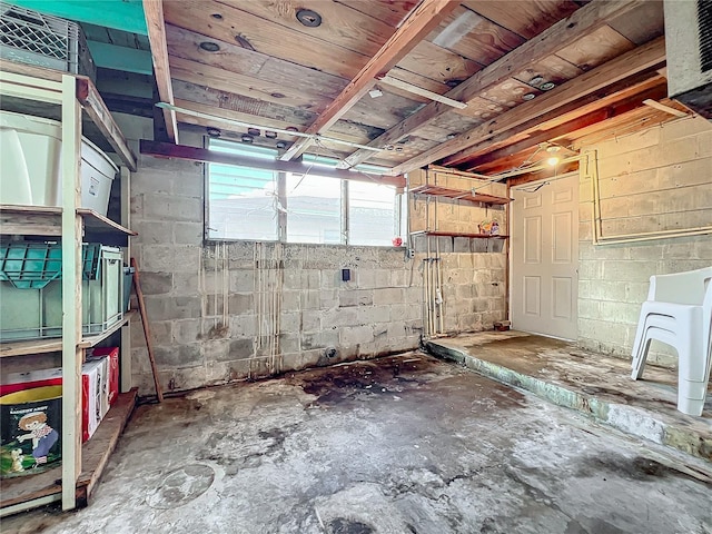 miscellaneous room with concrete flooring