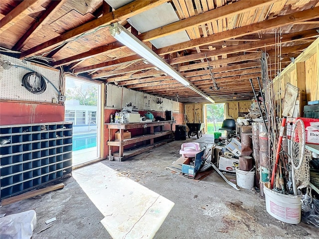 basement with a wealth of natural light