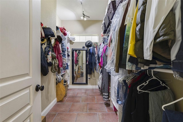 view of walk in closet