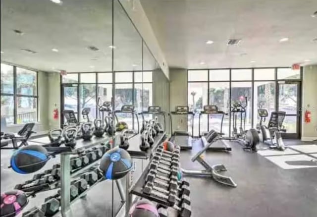 view of exercise room