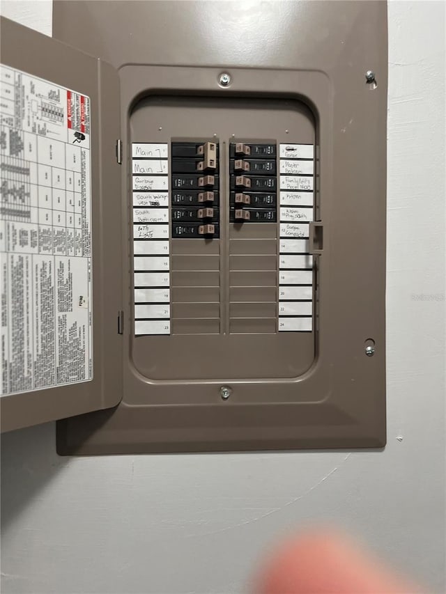 utility room with electric panel