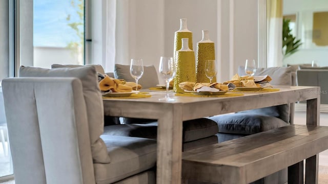 view of dining area