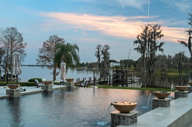 view of water feature