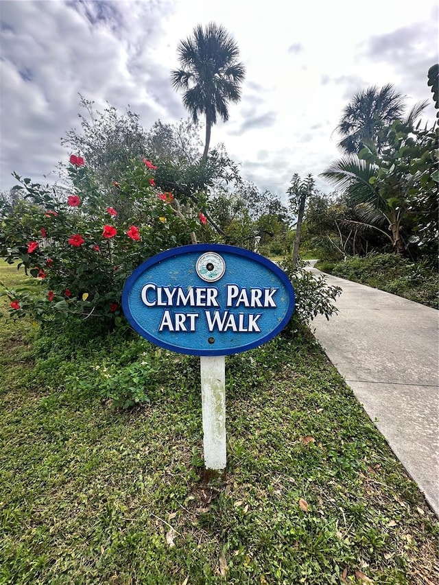 view of community sign