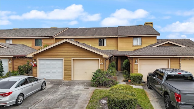 view of property with a garage