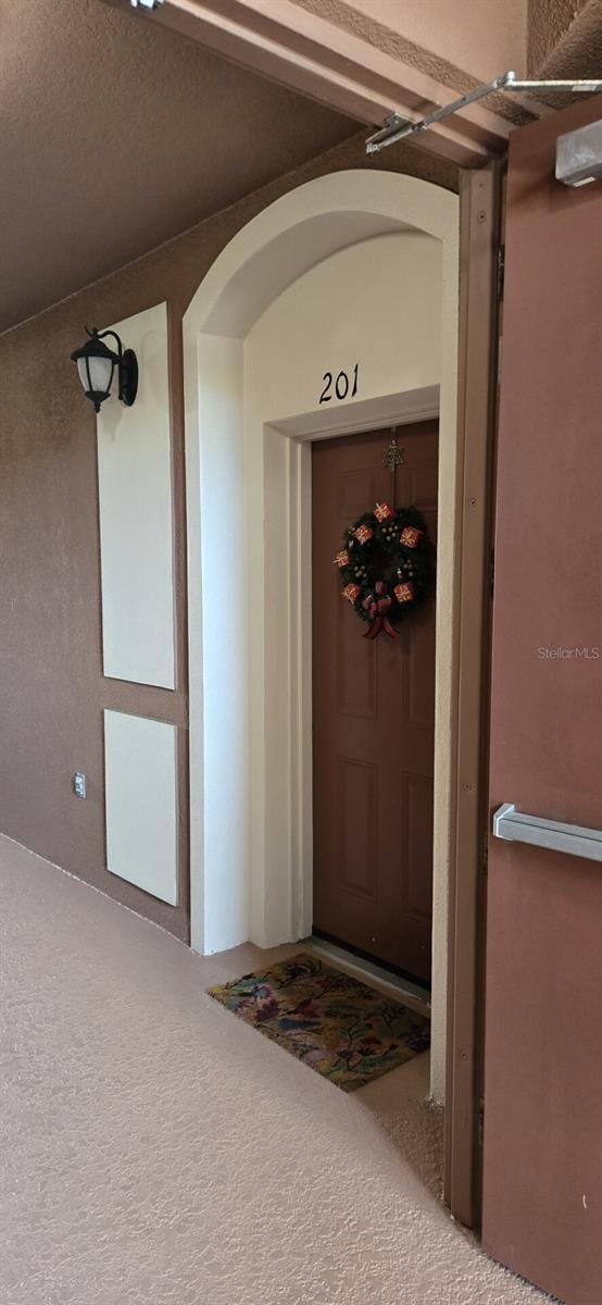 view of doorway to property