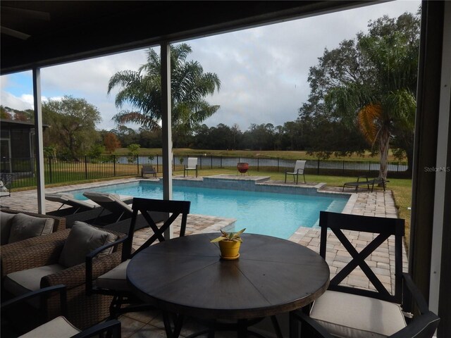 view of pool with a patio area