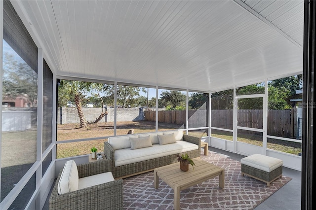 view of sunroom / solarium