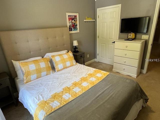 bedroom with carpet flooring