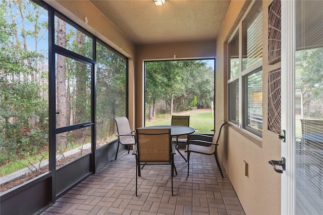 view of sunroom