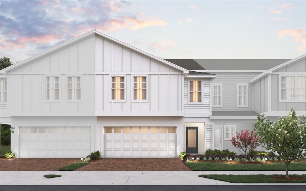 view of front of home featuring a garage