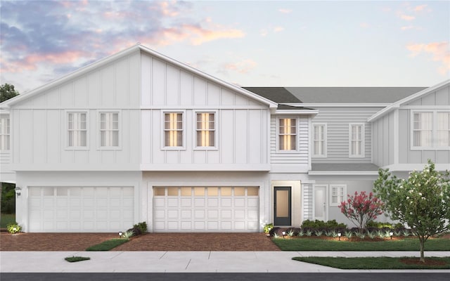 view of front of home featuring a garage