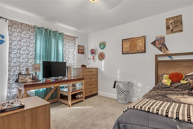 view of carpeted bedroom