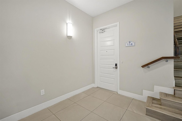 view of tiled entrance foyer