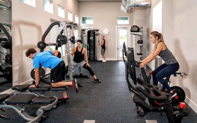 view of exercise room