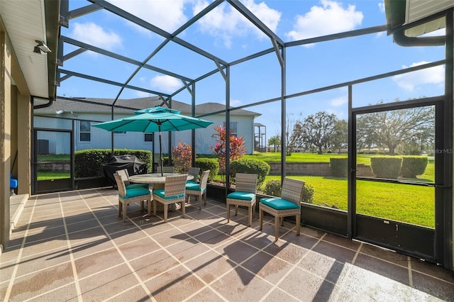 view of sunroom / solarium