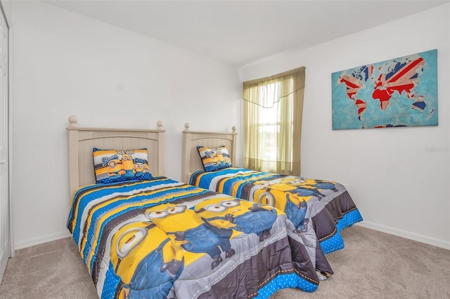 bedroom with carpet floors