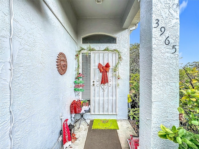 view of doorway to property