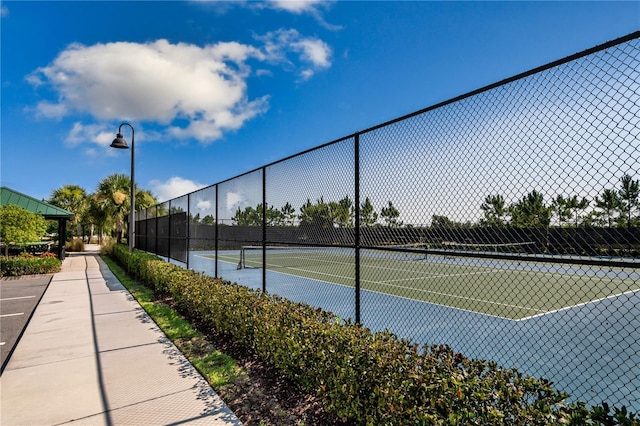 view of tennis court