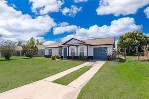 ranch-style house with a front yard