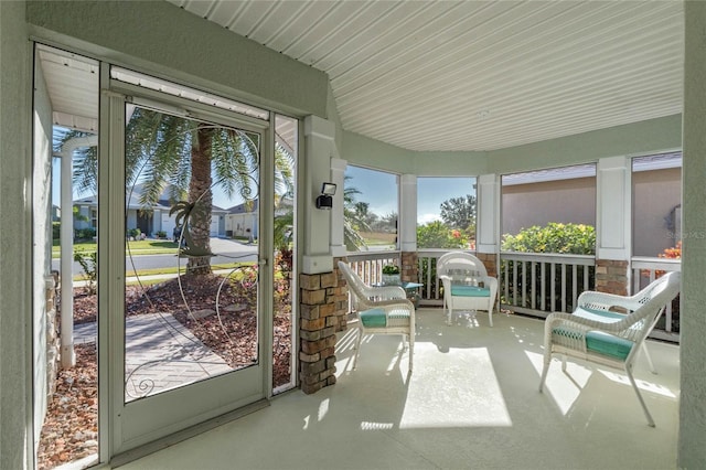 view of sunroom / solarium